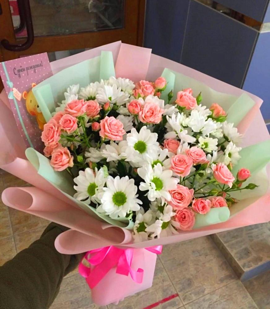 Букет цветов из: Розы и Хризантемы в Тосно