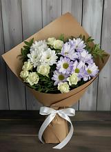 Букет цветов из:  Хризантемы и Розы в Тосно