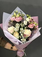 Букет цветов из:  Альстромерии, Розы и Лизиантусы #REPLACE_PRED# Тосно