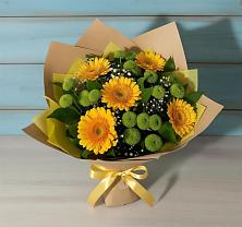 Букет цветов из:  Герберы и Хризантемы в Тосно