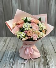 Букет цветов из:  Гвоздики, Розы и Хризантемы в Тосно
