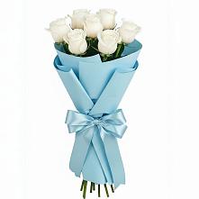 Букет 7 белых роз Проуд в Тосно