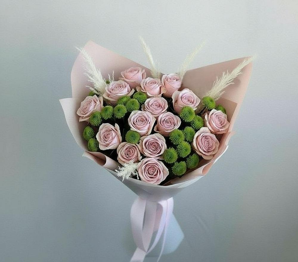 Букет цветов из: Розы и Хризантемы в Тосно