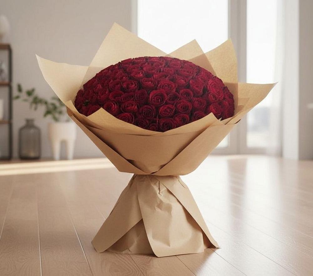Букет 101 Красная роза в Тосно
