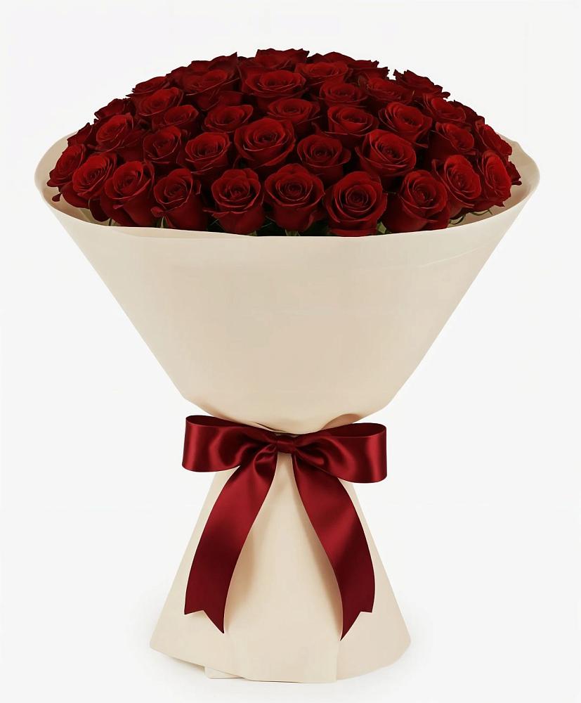 Букет 101 Бордовая роза Блэк Бакарра в Тосно